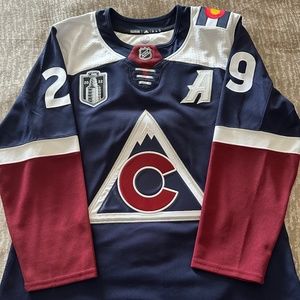 Men's Colorado Avalanche Nathan MacKinnon #29 Adidas Navy Alternate Primegreen